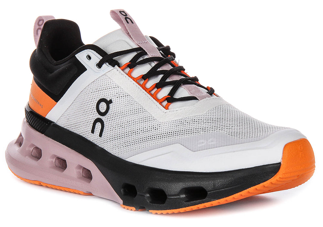 On Running Cloudnova X In Grey Orange For Women Trainers
