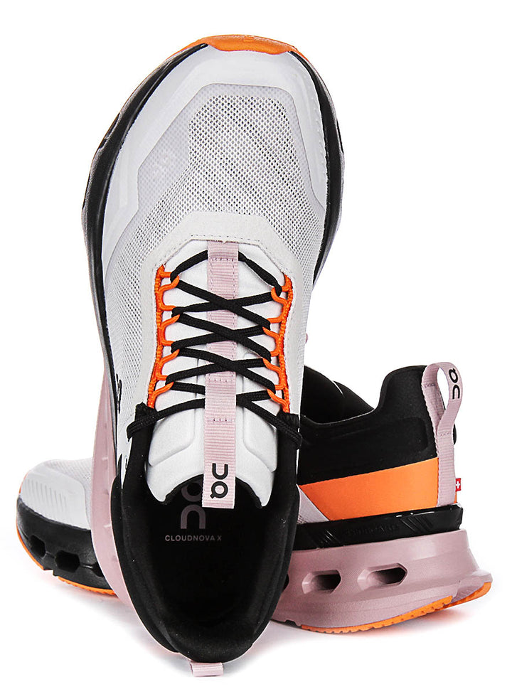 On Running Cloudnova X In Grey Orange For Women