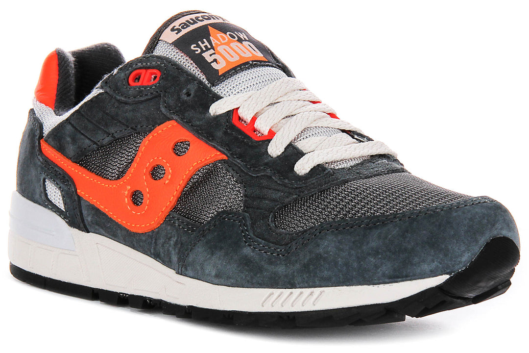 Saucony Shadow 5000 In Grey Orange For Men 80s Trainers – 4feetshoes
