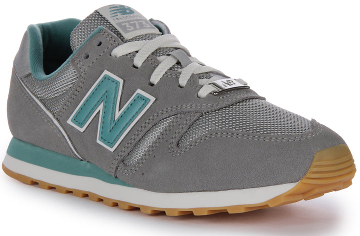 New Balance WL373OD2 Zapatillas con cordones de ante y malla para mujer en gris turquesa