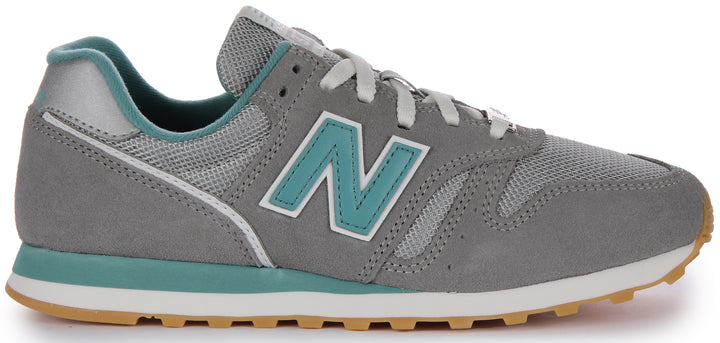 New Balance WL373OD2 Zapatillas con cordones de ante y malla para mujer en gris turquesa