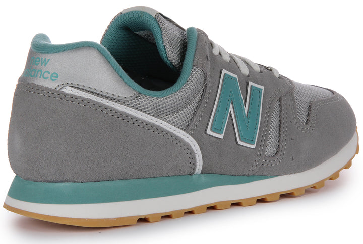 New Balance WL373OD2 Zapatillas con cordones de ante y malla para mujer en gris turquesa