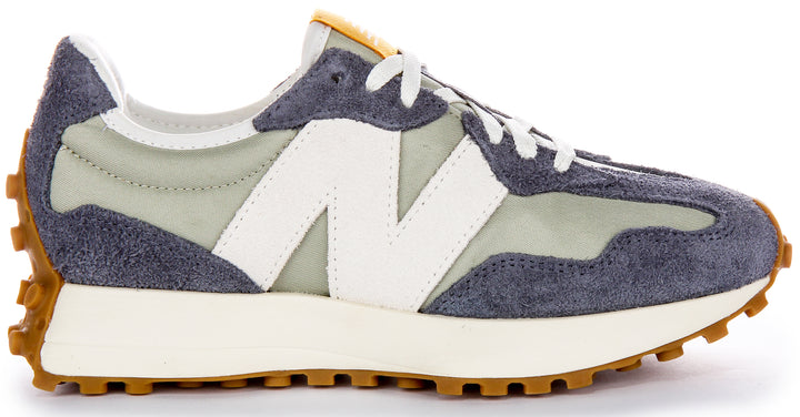 Sneakers New Balance 70s Heritage Oversized Logo RN in suede e mesh grigio bianco