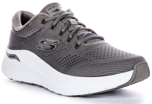 Skechers Arch Fit 2.0 Trainers In Grey White For Men
