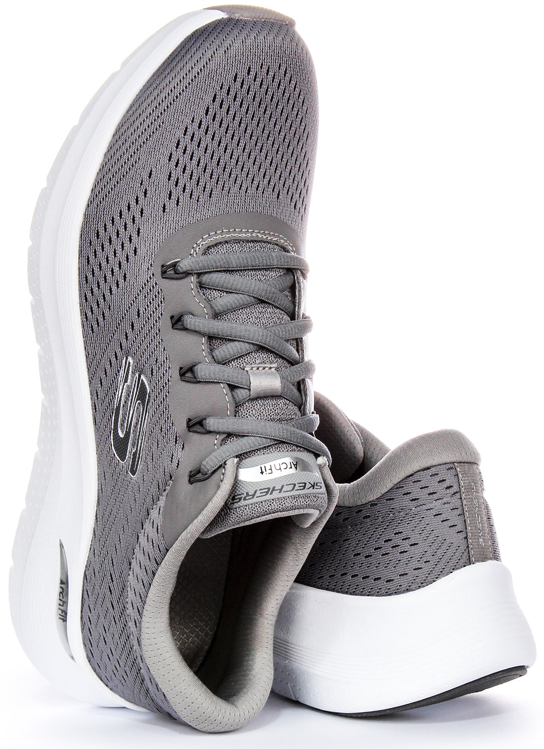 Skechers Arch Fit en Gray White para hombres Todo el día