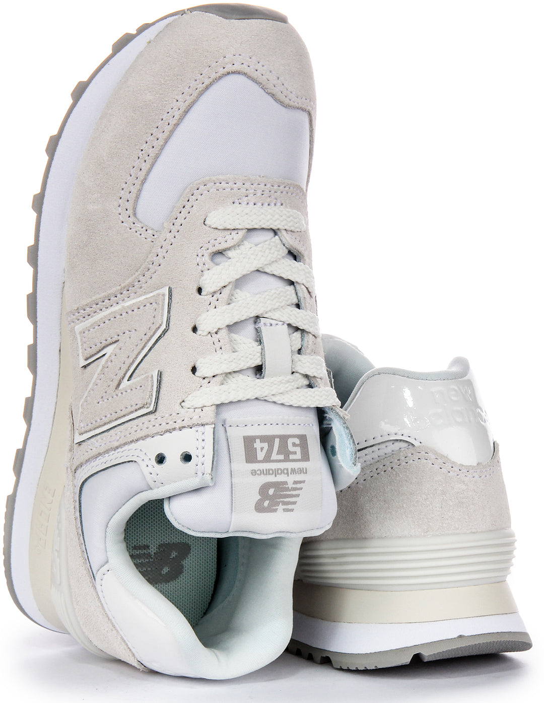 New Balance WL574 2BD In Grey White For Women