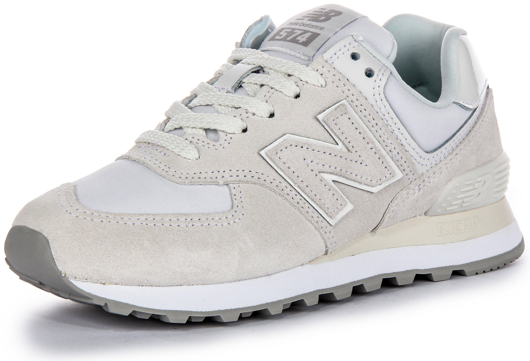 New Balance WL574 2BD In Grey White For Women