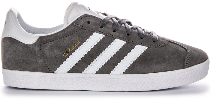 Adidas Gazelle In Grey White For Youth