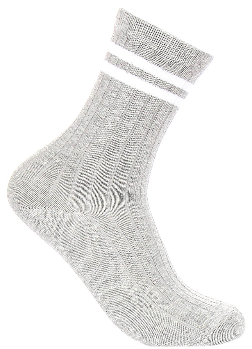 Justinreess England 2P Stripe W In Grey White For Women