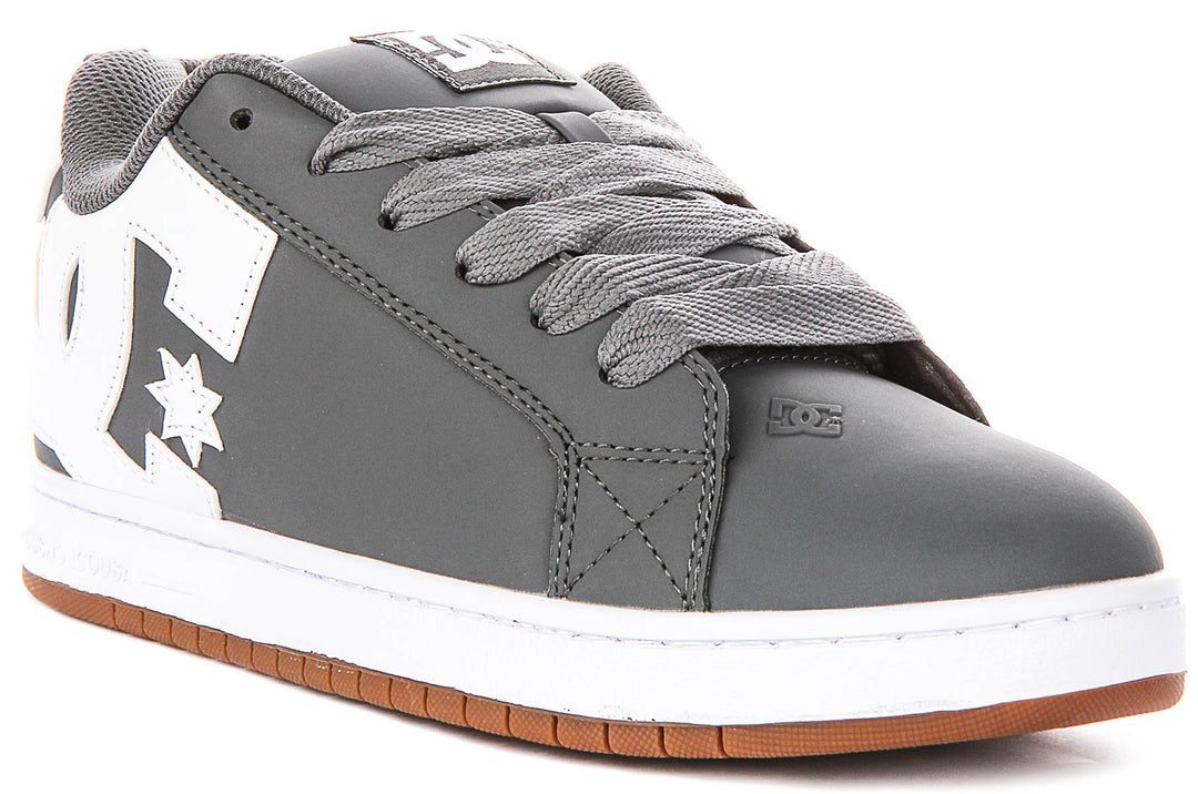 Dc Shoes Court Graffik In Grey White For Men