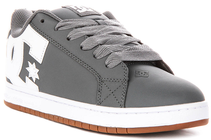 Dc Shoes Court Graffik In Grey White For Men