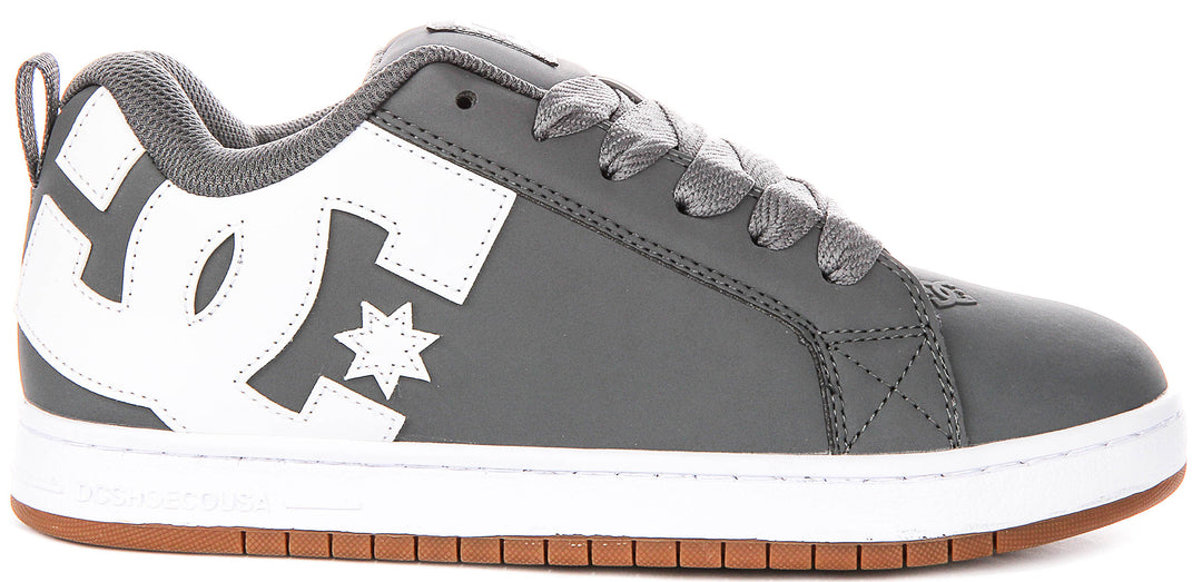 Dc Shoes Court Graffik In Grey White For Men