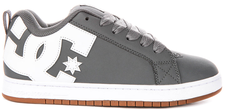 Dc Shoes Court Graffik In Grey White For Men