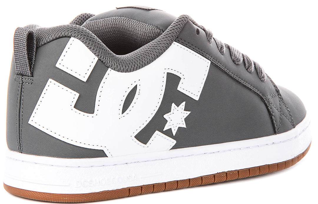 Dc Shoes Court Graffik In Grey White For Men