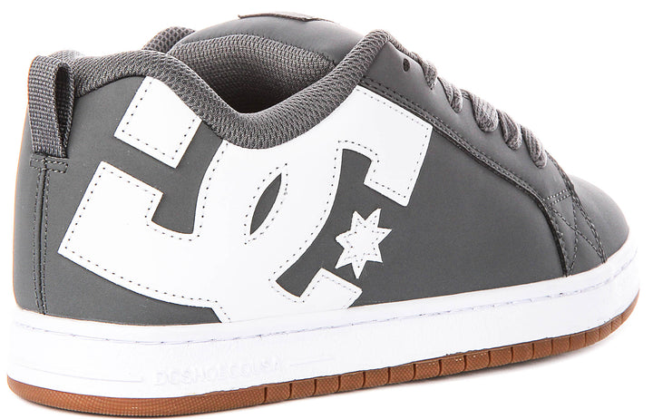 Dc Shoes Court Graffik In Grey White For Men