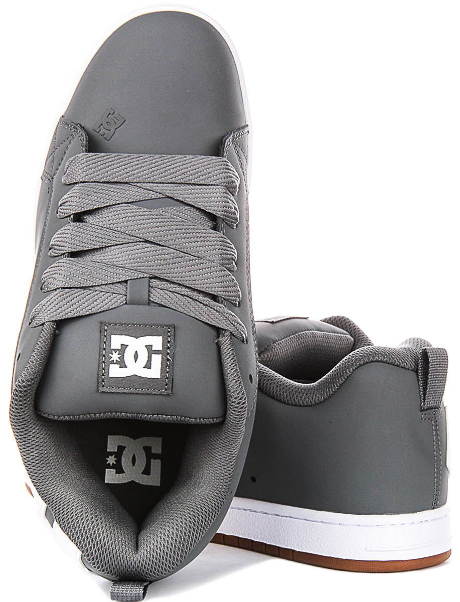 Dc Shoes Court Graffik In Grey White For Men