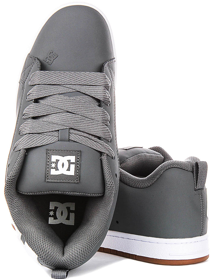 Dc Shoes Court Graffik In Grey White For Men