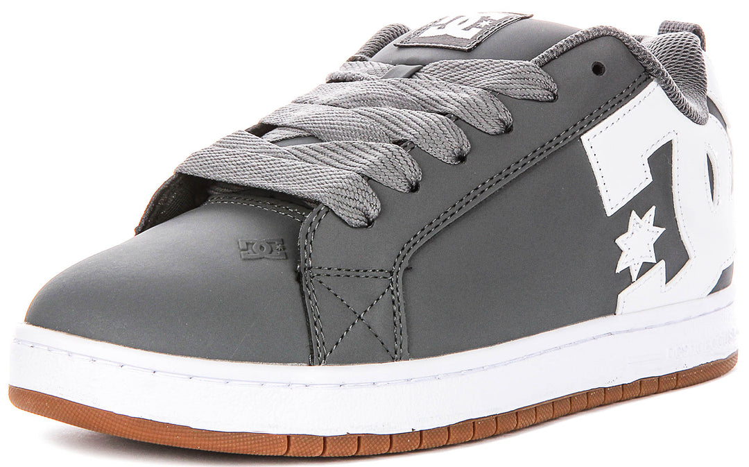 Dc Shoes Court Graffik In Grey White For Men