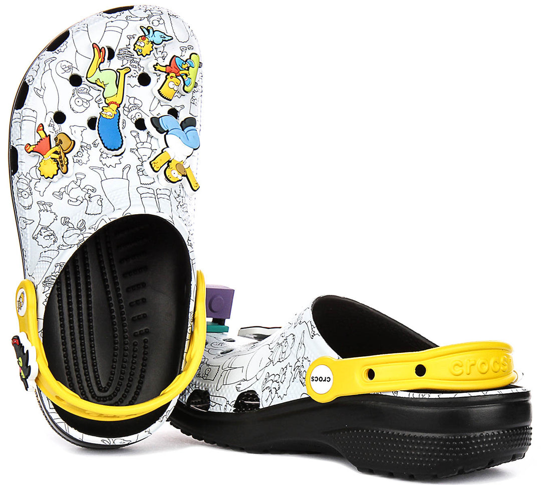 Crocs X The Simpsons In Grey Yellow
