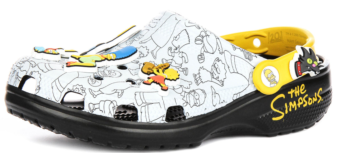 Crocs X The Simpsons In Grey Yellow