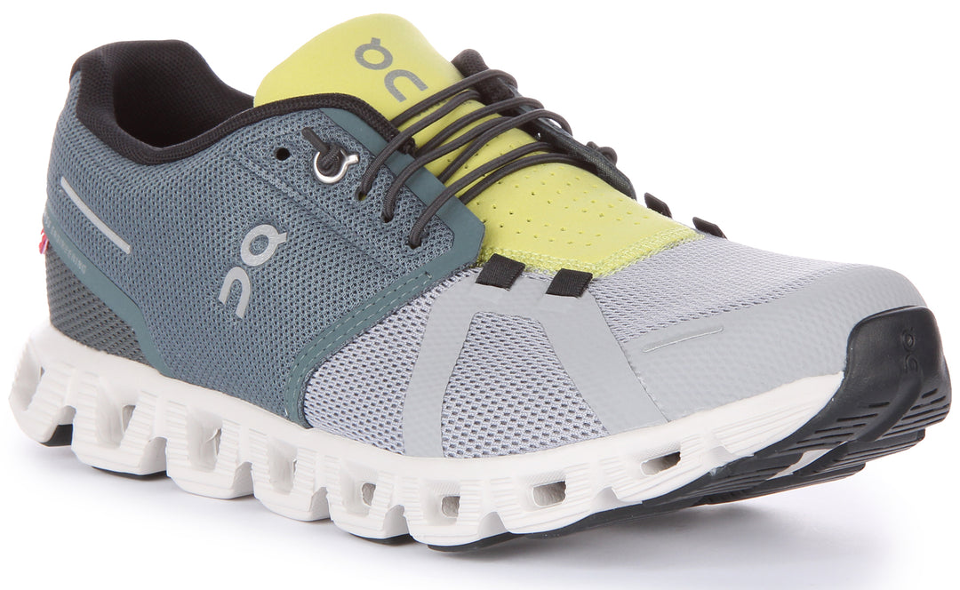 On Running Cloud 5 In Grey Lime For Men