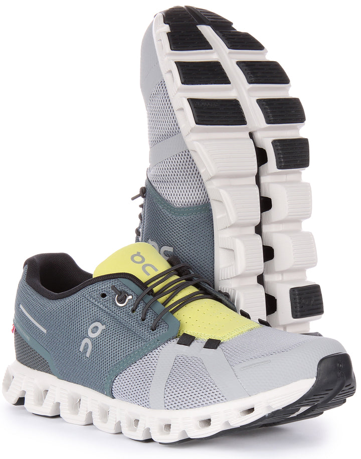 On Running Cloud 5 In Grey Lime For Men