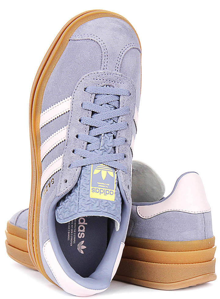 Adidas Gazelle Bold J In Grey Pink For Youth