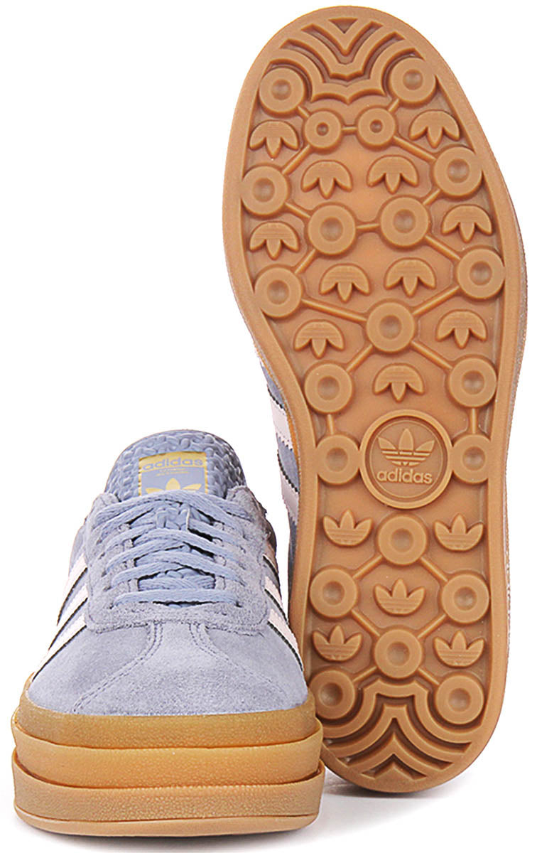 Adidas Gazelle Bold J In Grey Pink For Youth