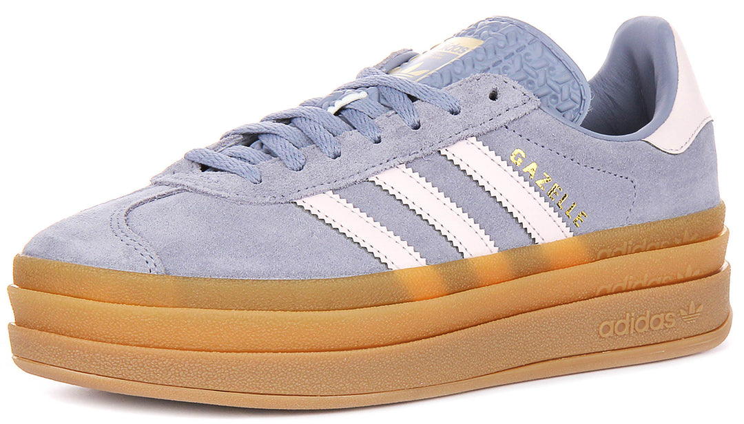 Adidas Gazelle Bold J In Grey Pink For Youth