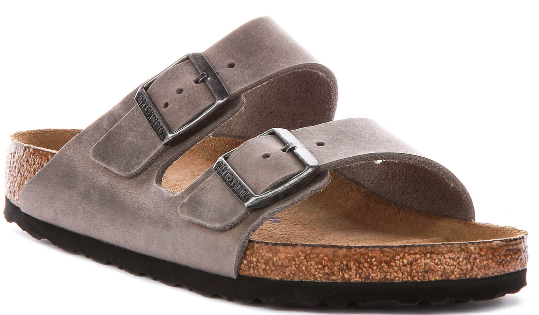 Birkenstock Arizona Bs In Iron Leather | Regular Fit