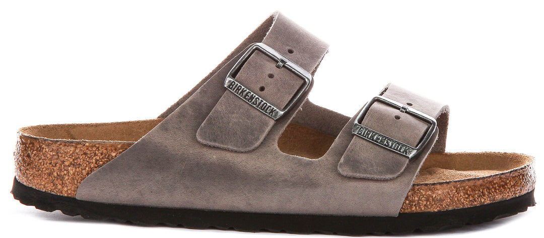 Birkenstock Arizona Bs In Iron Leather | Regular Fit