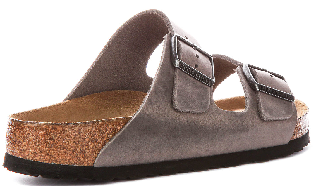 Birkenstock Arizona Bs In Iron Leather | Regular Fit