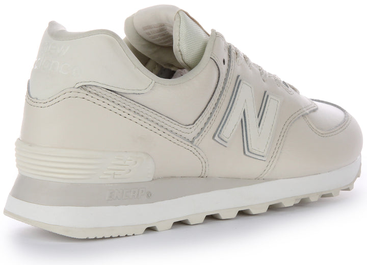 New Balance Heritage Design Iconic Logo Damen Ledertrainer in Elfenbein