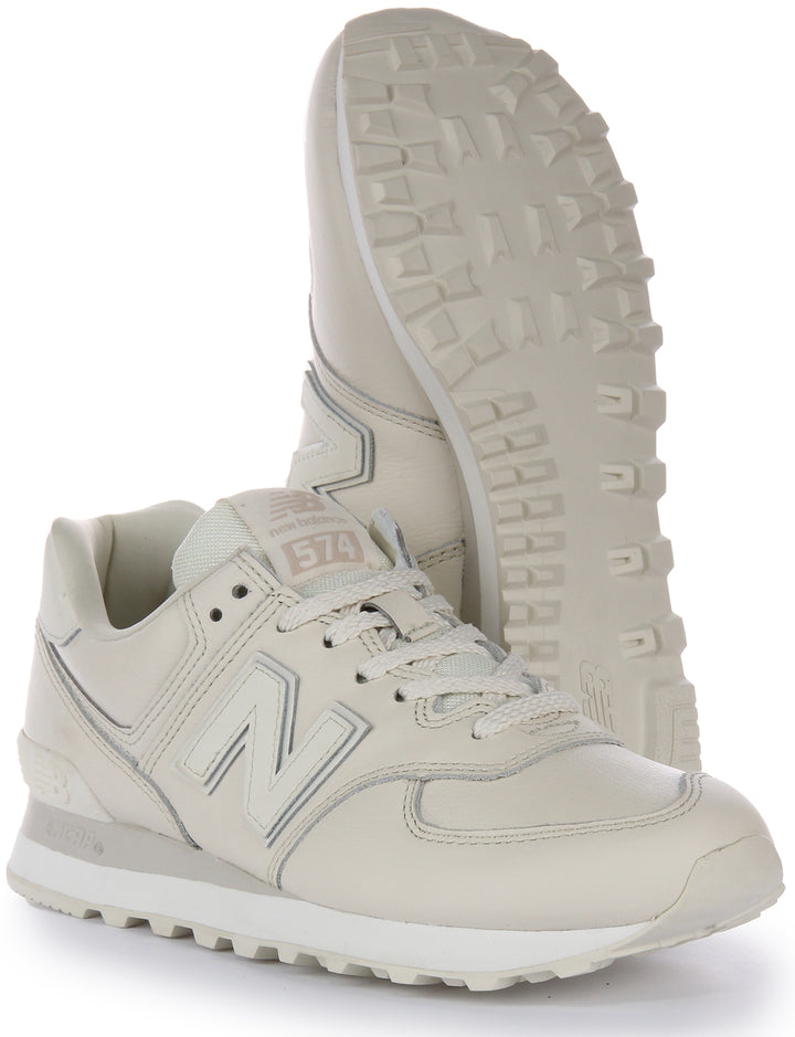 New Balance Heritage Design Iconic Logo Damen Ledertrainer in Elfenbein