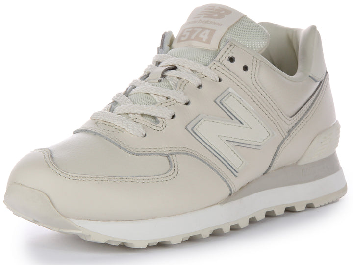 New Balance Heritage Design Iconic Logo Damen Ledertrainer in Elfenbein