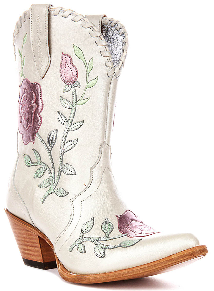 Ariat Arrosa J Toe In Ivory For Women