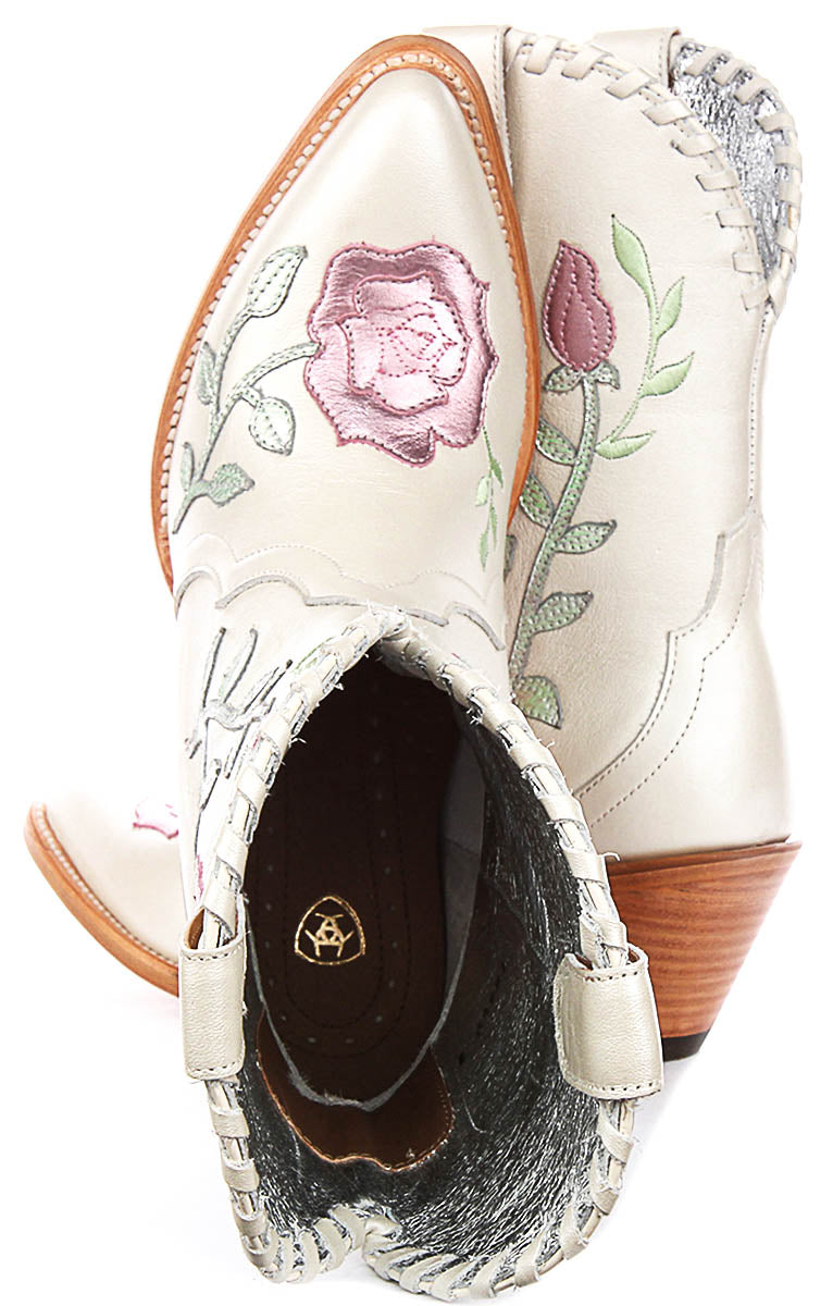 Ariat Arrosa J Toe In Ivory For Women