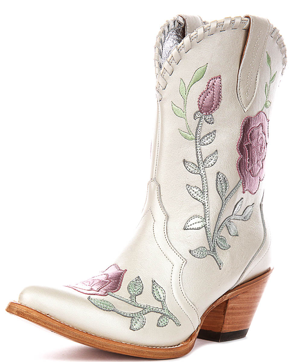 Ariat Arrosa J Toe In Ivory For Women