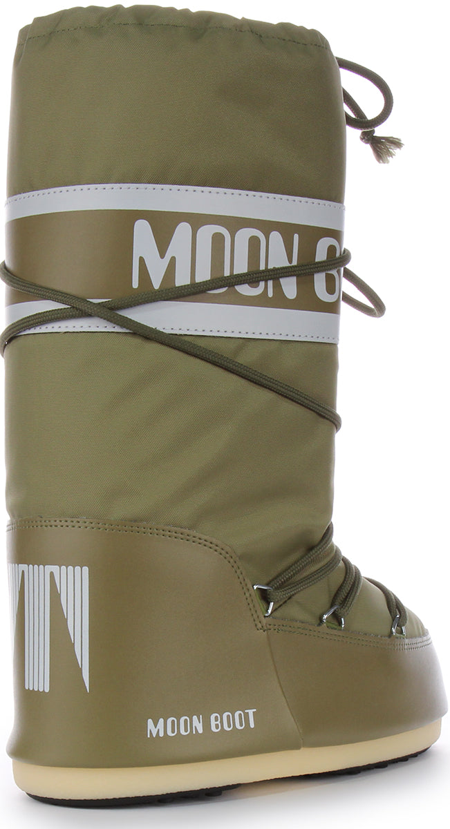 Moon Boot Icon Nylon Khaki For Women | Snow Boots | Warm Boots