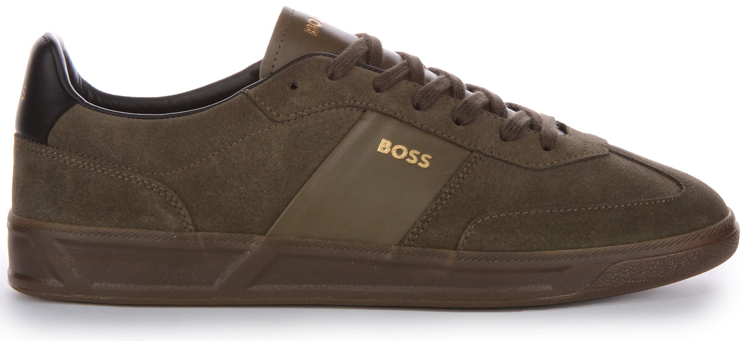 Boss Brandon Tennis Suede In Khaki For Men