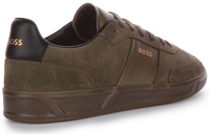 Boss Brandon Tennis Suede In Khaki For Men