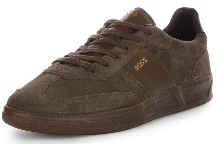 Boss Brandon Tennis Suede In Khaki For Men