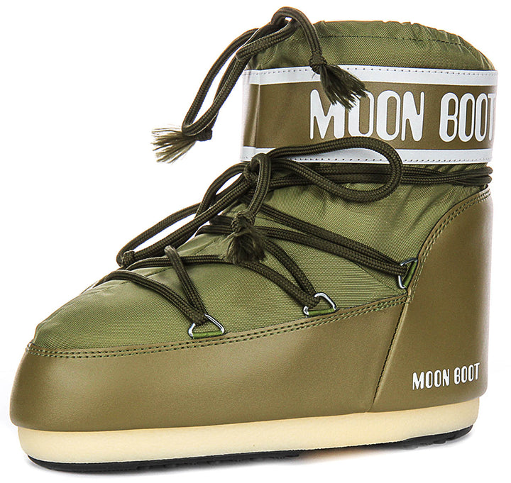 Moon Boot Icon Low Nylon In Khaki For Women