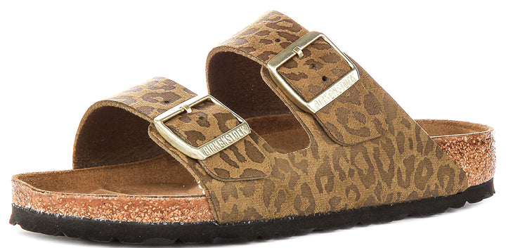 Birkenstock Arizona Bs In Tan Leopard Print | Regular Fit