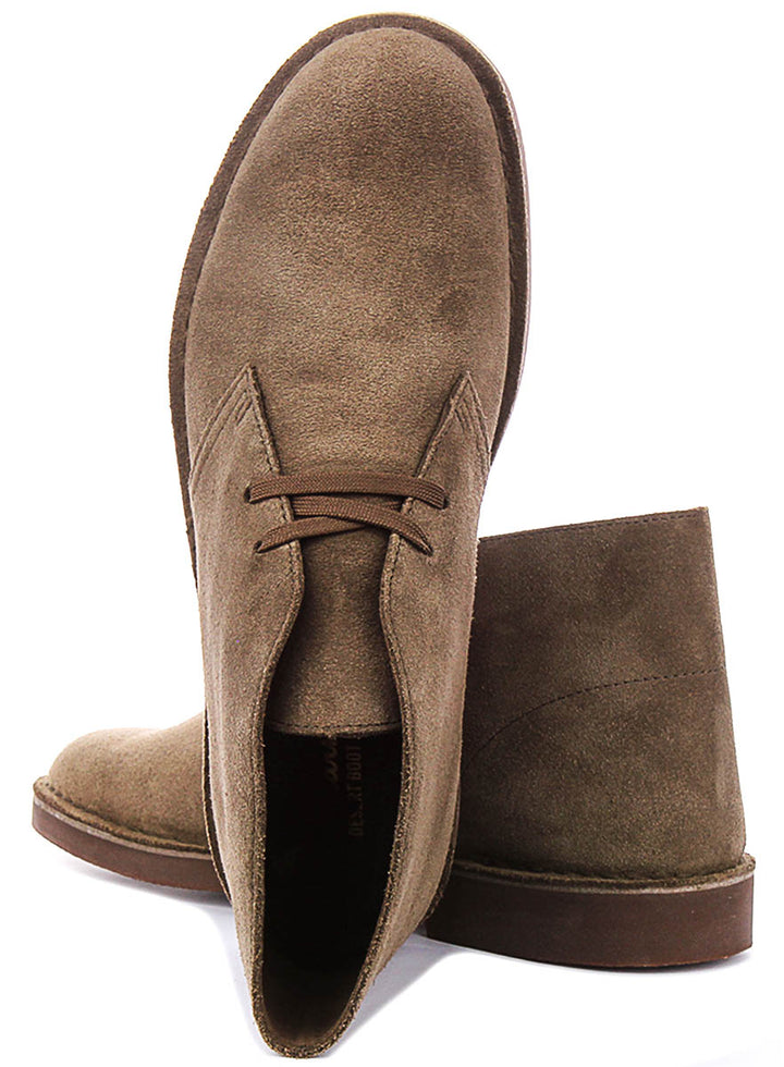 Clarks Desert Boot Evo In Khaki For Men