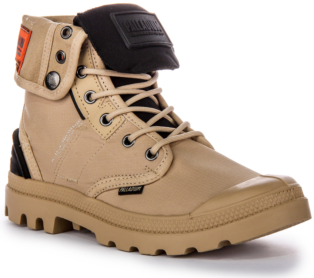 Palladium Baggy City Shelter Canvas Knöchelstiefel in Khaki Braun