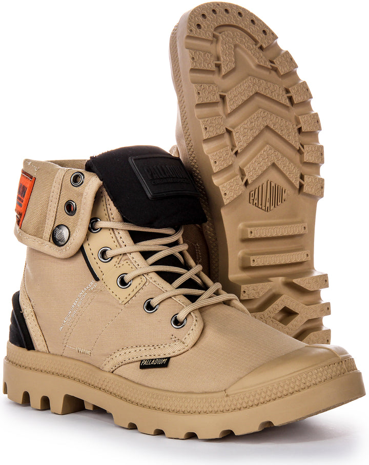 Palladium Baggy City Shelter Canvas Knöchelstiefel in Khaki Braun