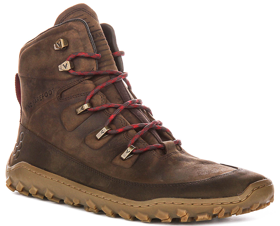 Vivobarefoot Tracker Leather In Khaki Brown For Men