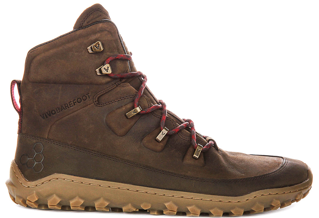 Vivobarefoot Tracker Leather In Khaki Brown For Men
