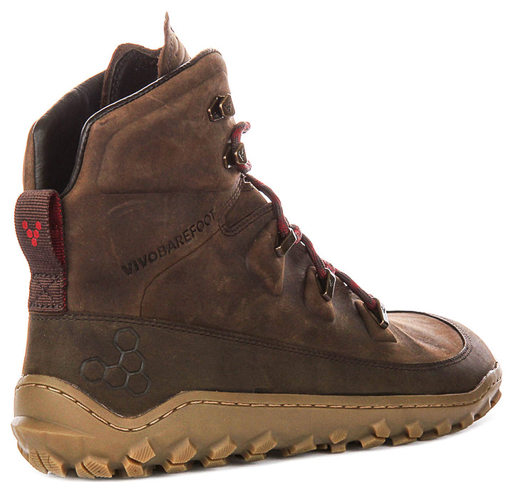 Vivobarefoot Tracker Leather In Khaki Brown For Men
